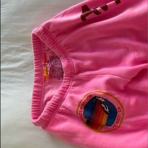 Aviator Nation Pink Rainbow Sweatpants